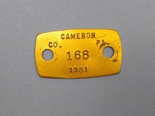 Vintage Cameron Co, PA Dog Tax Licenses 1981 Good Shape picture
