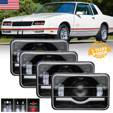 For Chevrolet Monte Carlo SS 1980-1988 4PCS 4x6'' LED Headlights Hi/Lo DRL Beam picture