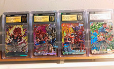 CGC Pristine 10 DBS Fusion World Gogeta JP Promo Lot 4 Dual Evo. & Bonus Cards picture