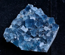 500g Natural Transparent Blue Cube Fluorite CRYSTAL CLUSTER Mineral Specimen picture