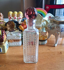 Antique Vapo-Cresolene Hobnail Poison Quack Medicine Bottle w Stopper Cap picture