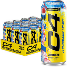 C4 Energy Carbonated Zero Sugar Energy Drink, 200mg Caffeine Frozen Bombsicle, 1 picture