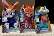 DISNEY ZOOTOPIA 2 , PLUSH TOY SOUNDS & PHRASES 14” LOT OF 3 BRAND NEW picture