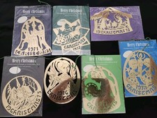 Beidermann Hand Cut Brass Ornaments 1971-1978 picture