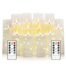 Sasigeiaa Flameless LED Candles w/ Embedded Star String - Battery Operated picture