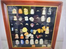Thimble Collection of 42 Quality Brands Owl themed, Bone China/Pewter in Display picture
