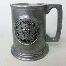 SAN DIEGO ZOO Wild Animal Park Pewter Beer Stein Tankard Mug USA 1970s Vintage picture