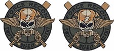 FORCE RECON MILITARY MARINE SWIFT DEADLY SILENT PATCH || 2PC HOOK BACK  3.25
