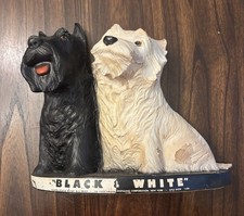 Vintage 1950s Black & White Blended Scotch Whisky Bar Counter Display Man Cave picture