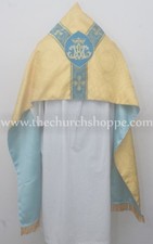 New Yellow Humeral Veil with AM embroidery,voile huméral,velo omerale picture