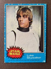 1977 Topps Star Wars Luke Skywalker #1, Series 1, Blue, RC, low-grade, creases picture