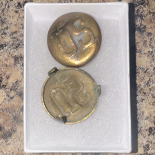 WW1  US CAVALRY ARTILLERY BRASS ROSETTES SET (2) picture