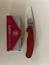Ontario Rat II SV35 G10 Red Folding Knife Liner Lock picture