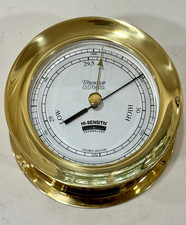 Weems & Plath Brass Hi-Sensitivity Double Vacuum Barometer picture