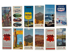 Oregon Idaho Montana Map Lot 12  Vintage Gas Oil Company Road Phillips Texaco picture