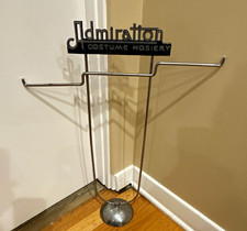 Vintage 1930’s Admiration Costume Hosiery Silver Metal Store Display Stand  picture