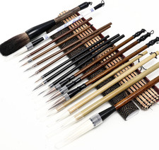 18Pcs Chinese Calligraphy Brushes Set with Writing Paper Roll-Up Brush picture