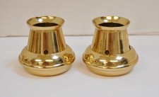 PAIR OF BRASS BOVE STYLE 1 1/2