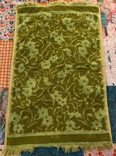 Vintage Fieldcrest Green Floral Hand Towel picture