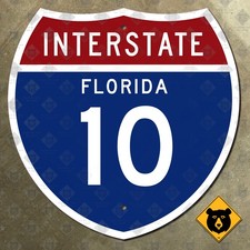 Florida Interstate 10 highway route marker road sign 1957 Jacksonville 18x18 picture