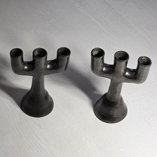 RARE VINTAGE Oaxacan Mexican Ceramic Candelabra Candle Holders  picture