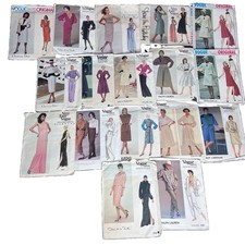 Lot 17 Women Vogue Sewing Patterns Uncut/Cut Dior Kasper Ralph Lauren DVF picture