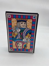 vintage playing card king design storage box hinged card deck case picture