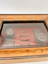 GuildMasterDecorative Keys Shadow Box Wall Art 15x11x4 Vintage Style picture