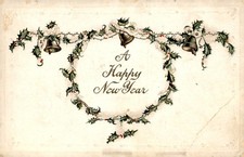 Happy New Year Greetings to Sadie and Family, 1940s Postcard picture