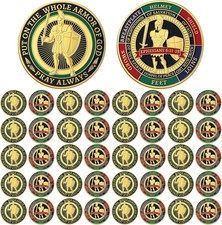 40 Pcs Christian Challenge Coins Metal Prayer Gifts,Vivid picture