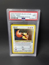 2000 Pokemon Eevee Black Star Promo Holo #11 PSA 9 Wizards English picture