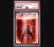 2025 TOPPS CHROME DISNEY REFLECTIONS LINGUINI/REMY SP REFRACTOR PSA 8 #5 picture