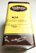 VTG Farmer Brothers MSG Tin #143560 Rare Spice Container  Kitchen Memorabilia picture