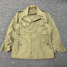 Vintage RARE 40s US Army WWII Military Green Workwear Field Jacket Mens Sz 38R picture
