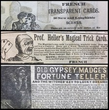 1879 Antique Playing Cards - Magic - Fortune Telling  Collectible Advertisements picture