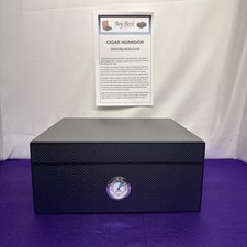 Bey-Berk International C421 Carbon Fiber Design Humidor Set  Black & Grey - 6 picture