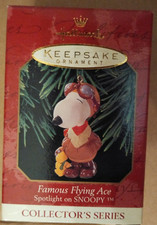 Vtg 1999 Hallmark Collectors Series Famous Flying Ace Snoopy Ornament *Unopened picture