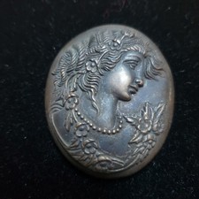 Vintage Art Nouveau Style Woman Crowning Touch Collection Profile Wall Plaque picture