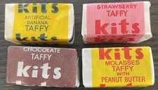Vintage Lot Of 4 1990’s KITS FLAVORED TAFFY  Sealed  New Old Stock  RARE picture