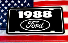 Black 1988 Ford license plate tag '88 Escort GT Tempo Ranger Bronco Thunderbird picture