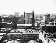 View above Downtown South 5th Street Louisville Kentucky US 1940 c- Old Photo picture