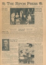 1954 Ripon WI Press Newspaper Green Lake Drive In Movie Theater Fourth of July picture