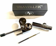 ORIGINAL AMERICANPIPES®️proto Pipe TRAVELLER™️DELUXE CHROME PLATED  SOLID  BRASS picture