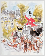 Magazine PRINT 1992 Satirical Illustration - Ronald Searle Glyndebourne Re-Opens picture