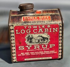 Vintage Towle's Log Cabin Syrup Table Size 12 oz With Cap picture