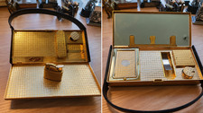 Vintage EVANS 1950s Gold Tone Liltadies Cigarette Case Purse  picture