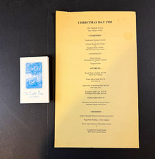 Vtg. 1995 Pfister Hotel English Room Christmas Menu Milwaukee WI + Lunch Menu picture