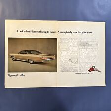 1968 Vintage Print Ad. 69 Plymouth Sport Fury 2-Door. 2-page ad 13.5” X 20.5” picture