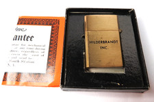 VINTAGE MINI MINIX LIGHTER JAPAN MADE GOLD TONE 35MM X 23MM WIDTH IN BOX picture