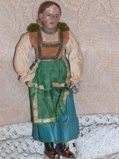 Early Antique Neapolitan Terracotta Creche Figure Women 7-1/4